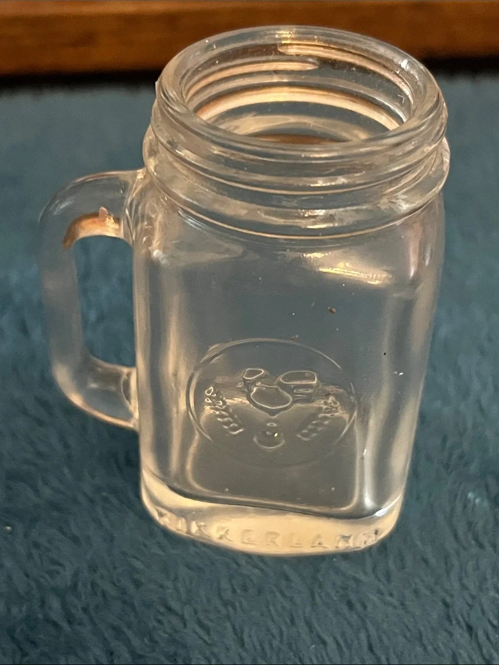 Kikkerland Clear Mini Mason Mug - Transparent Glassy 1oz 020